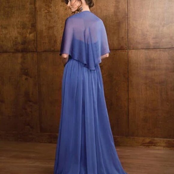 Jade by Jasmine Indigo J165071 Mother Bride Dress Lace Designer Size US 2 NWT - Picture 2 of 6